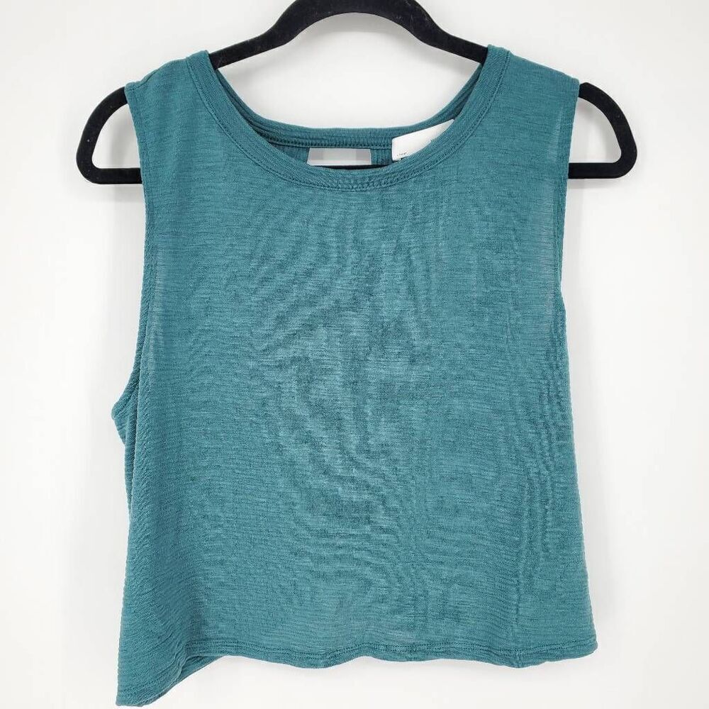 Heatherly NWT Women's Jerash Back Cross Detail Teal Knit Top Size‎ XL